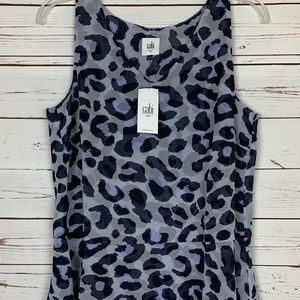 Cabi Women's M Medium Cabi Women's Animal Print Sleeveless Summer Top Tank
